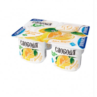 Биойогурт с лимоном «СЛОБОДА» 125 гр.