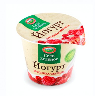Йогурт брусника-малина «Село Зеленое» 120 гр.