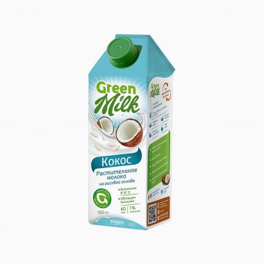 Растительное молоко "Кокос" "Green Milk" 1000гр.