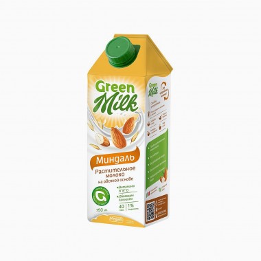 Растительное молоко "Миндаль" "Green Milk" 1000 гр.
