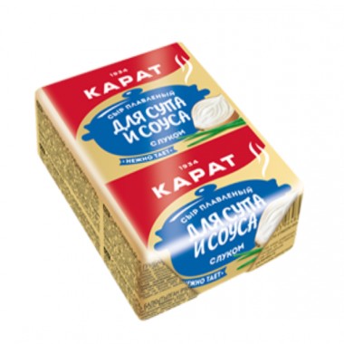 Сыр плавленый «Для супа и соуса с луком» «Карат» 90 гр.