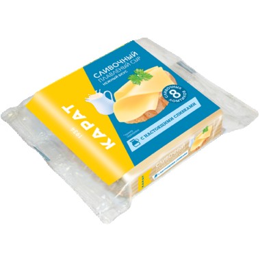 Сыр плавленый слайсы "Сливочный" «Карат» 150 гр.