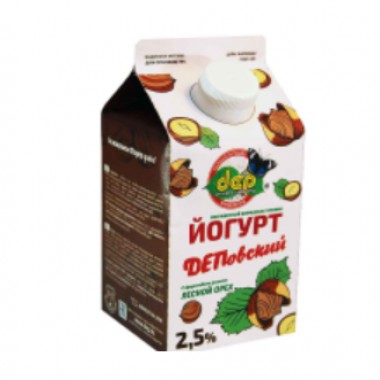 Йогурт «Лесной орех» 2,5% «ДЕП» 500 гр.