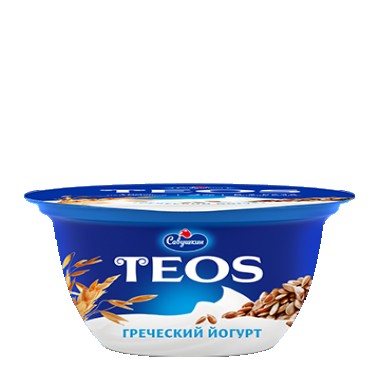 Йогурт Греческий "Злаки и клетчатка льна" TEOS "Савушкин" 2% 140гр