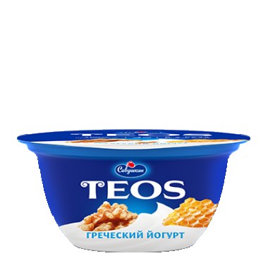 Йогурт Греческий "Грецкий орех - мед" TEOS "Савушкин" 2% 140гр