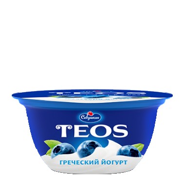 Йогурт Греческий "Черника" TEOS "Савушкин" 2% 140гр