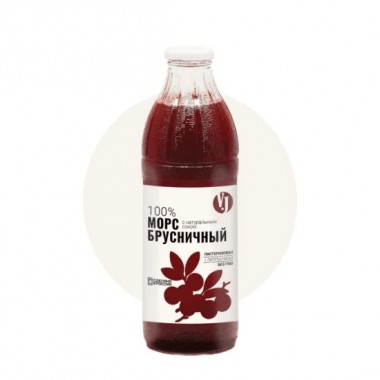 Морс брусничный,  1 л