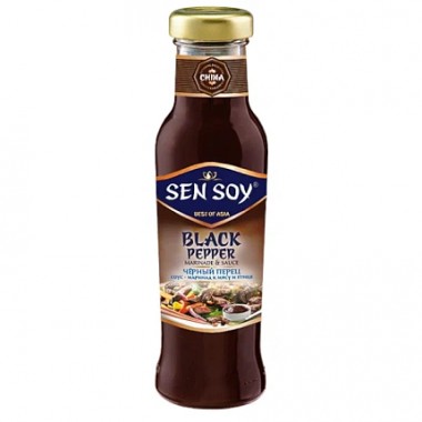 Соус-маринад с черным перцем «Sen Soy» 320г Соус-маринад с черным перцем «Sen Soy» 320г