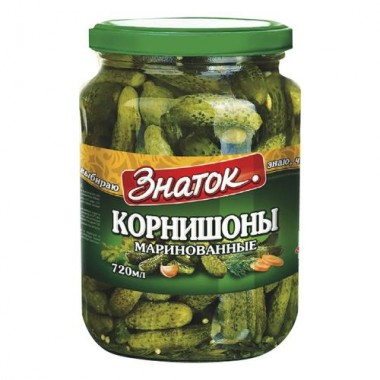 Огурцы корнишоны маринованные «Знаток» 680гр