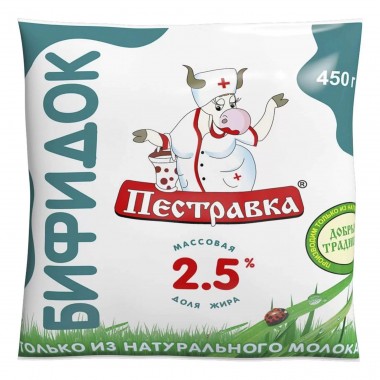 Бифидок 2,5% Пестравка 450гр