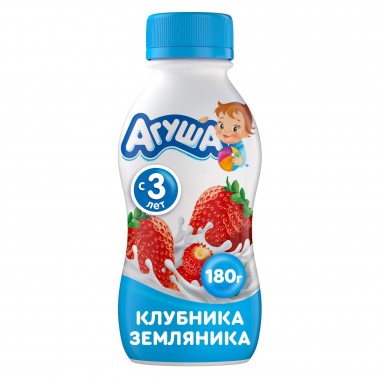 Йогурт Клубника-земляника "Агуша" 180гр Йогурт Клубника-земляника "Агуша" 180гр