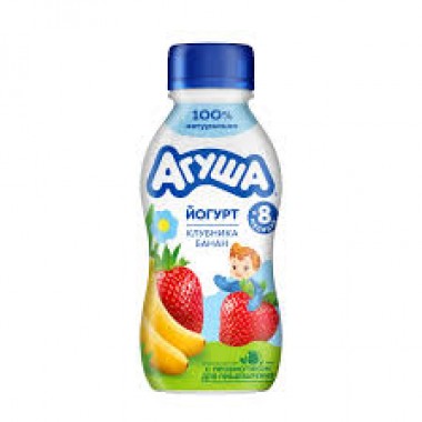 Йогурт клубника-банан "Агуша" 180 гр Йогурт клубника-банан "Агуша" 180 гр