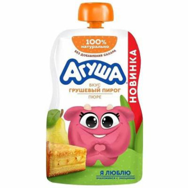 Агуша пюре Грушевый пирог 80гр