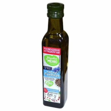 Unrefined linseed oil 250ml Zdorovoye Menyoo